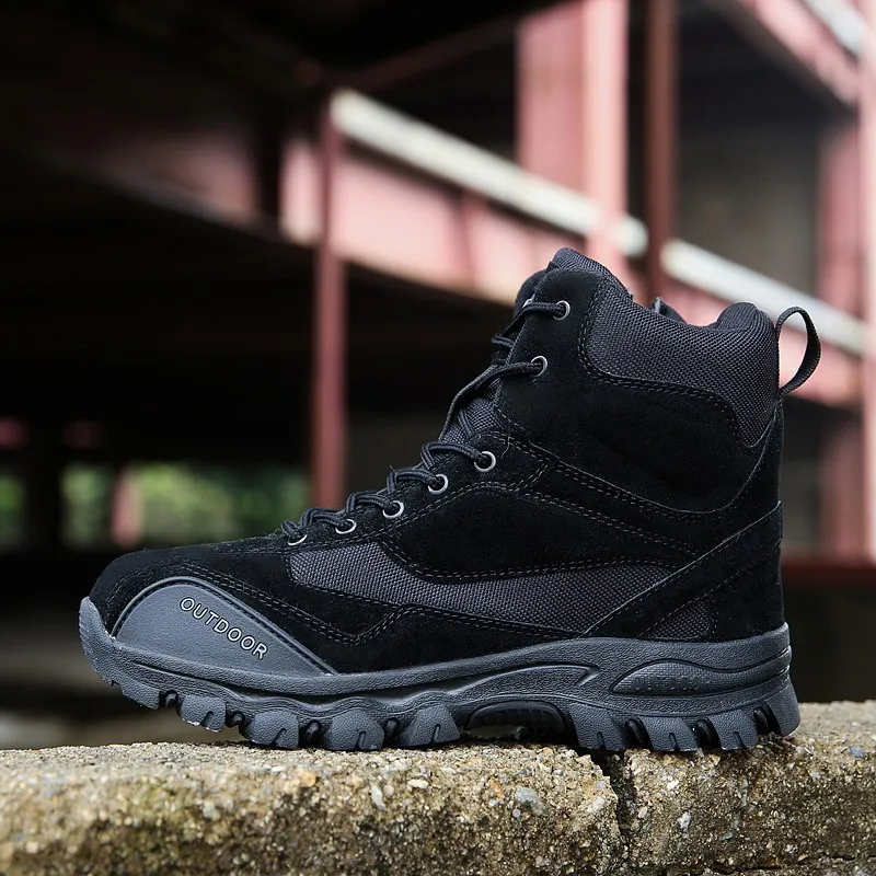 Men's Military boot Combat Mens Ankle Boot Tactical Big Size Army Boot Male Shoes Safety Motocycle Boots Non-slip Hiking Shoes