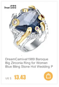 DreamCarnival 1989 Women Lover Heart Zircon Solitaire Rings 4 Colors 11mm Wedding Engagement Party Jewelry Amazing Price WA11316