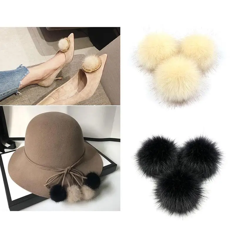Имитация меха лисы мяч плюшевый Diy Одежда обувь и головные уборы аксессуары волос