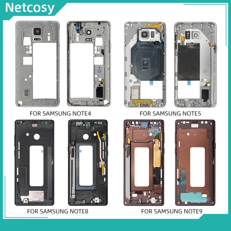 Корпус средней рамки Netcosy для Samsung Galaxy Note 4 N910 5 N920 8 N950 9 N960|Корпусы и мобильных