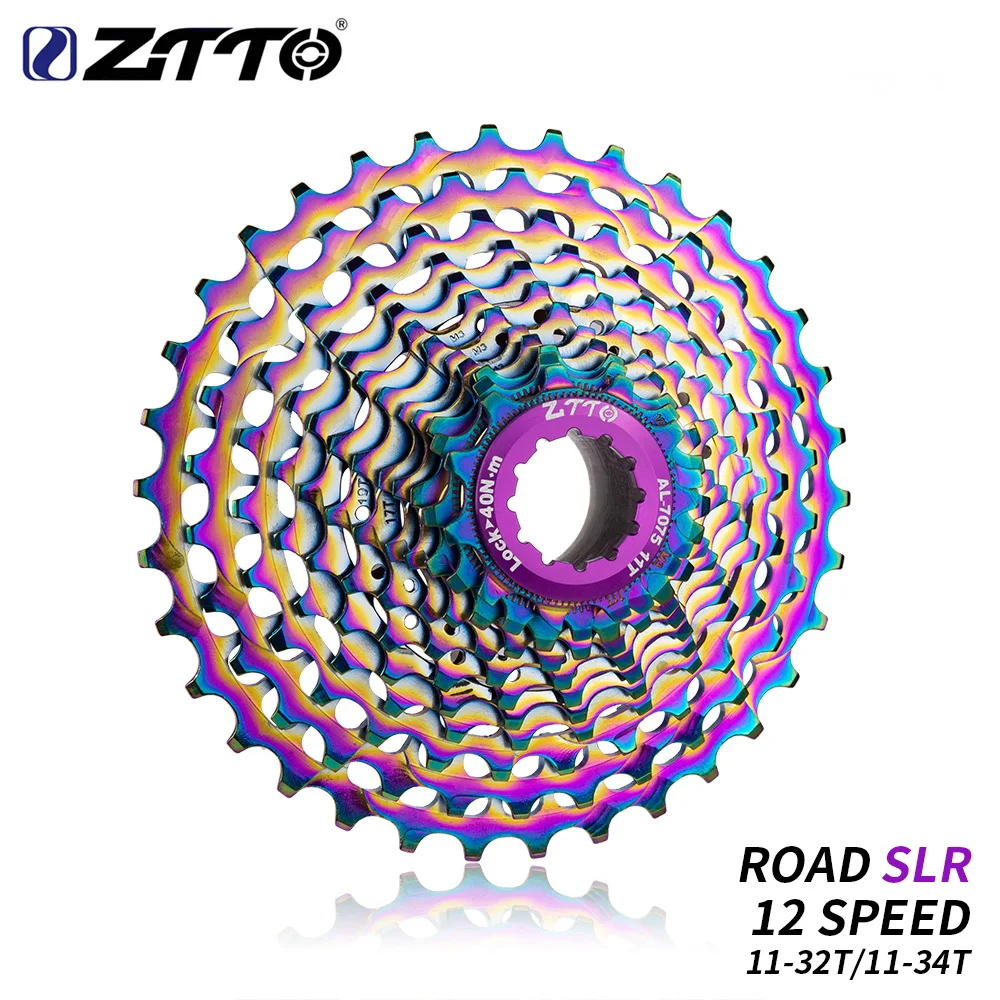 ZTTO дорожный велосипед 12 Скоростей SLR красочная кассета Сверхлегкий 11-32T гравий велосипед 11-34T 12 Скоростей 11-34 K7 11V 11-32 CNC