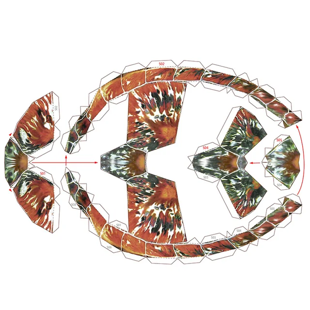 Green Sea Turtle Folding Handmade Origami Art Mini Cute 3D Paper Model Papercraft Marine Animal DIY Kids Adult Craft Toys QD-094 3