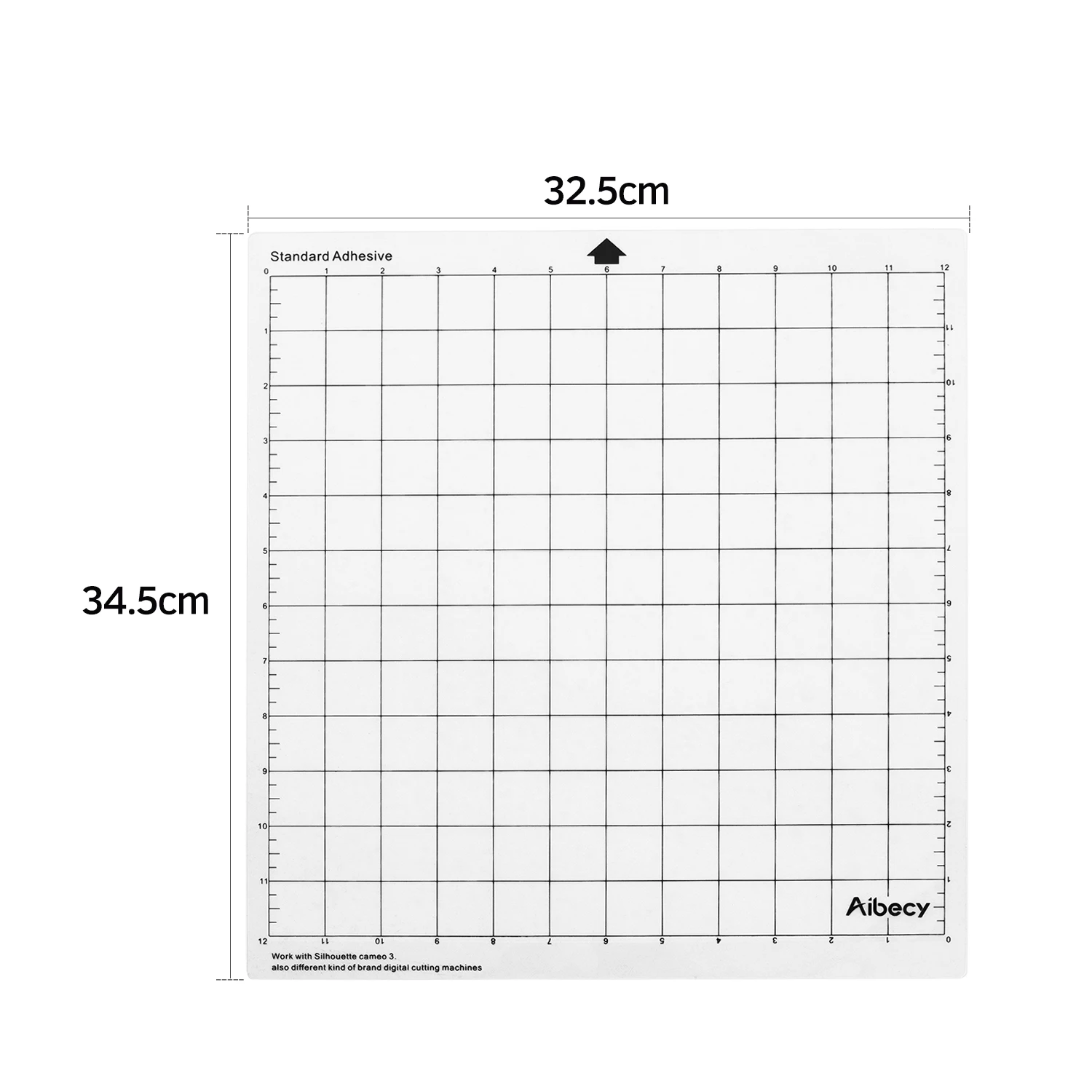 Aibecy 12 Inch Cutting Machinet PP Materia Special Pad Measuring Grid Repalcement Translucenl Adhesive Mat With Clear Film