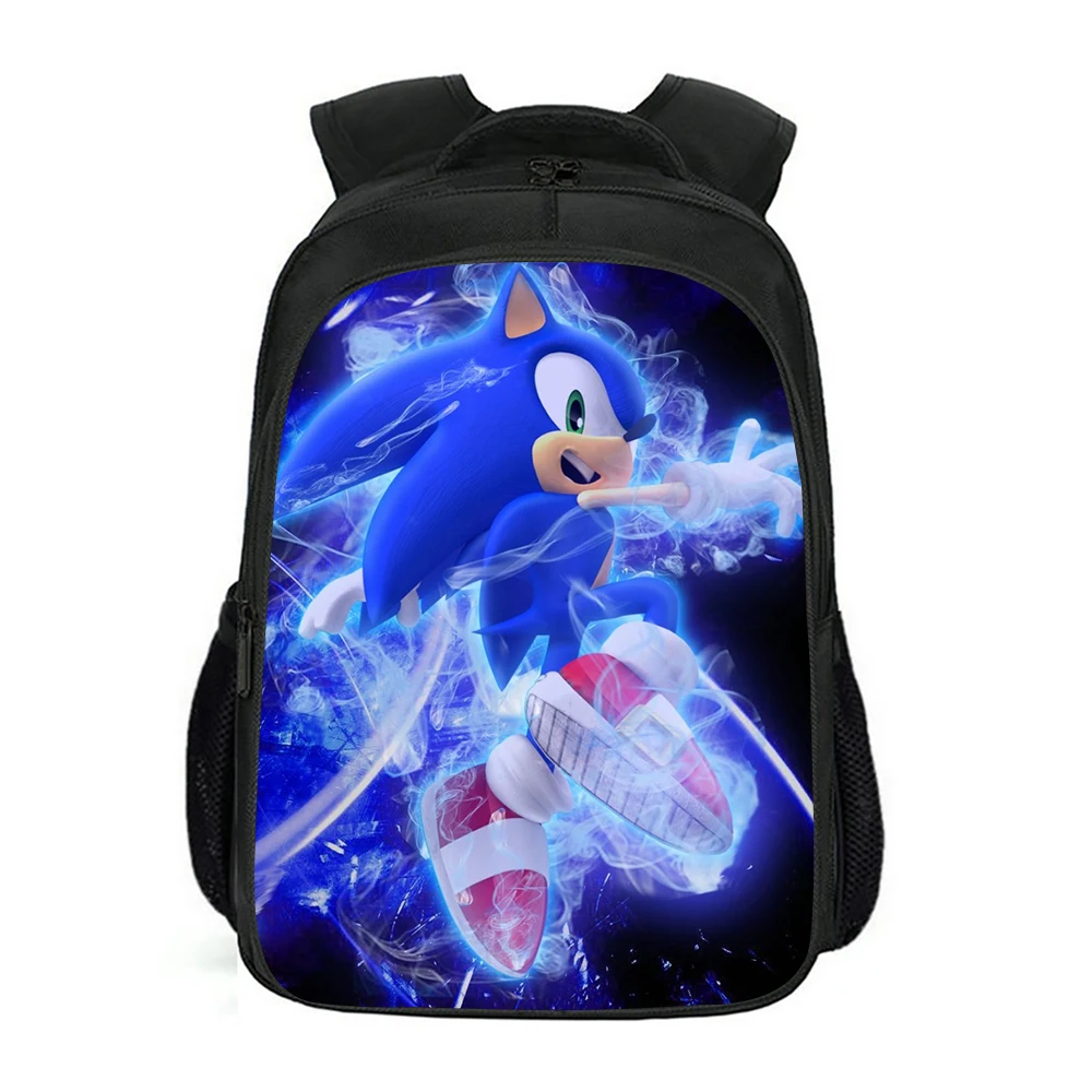 

Upgraded Version Double Layer Backpack Hot Game Design Kids Backpack Sonic The Hedgehog School Bag Cartoon Children's Backpack