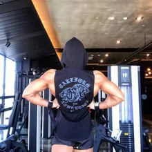 Спортивный жилет с капюшоном для занятий фитнесом, мужской Летний Стиль, Свободный дышащий жилет без рукавов, баскетбольный тренировочный костюм