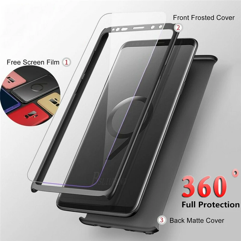 Роскошный чехол с полным покрытием на 360 градусов для Samsung Galaxy S10 S9 S8 Plus S7 Edge