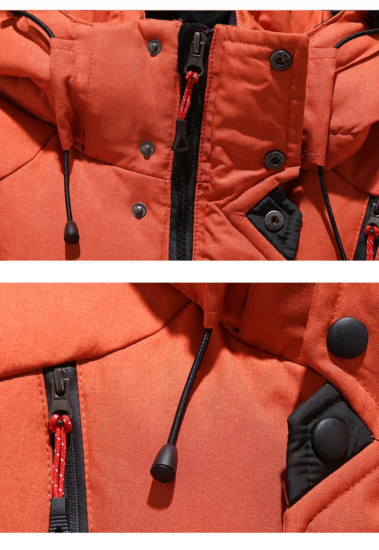 Зимний мужской пуховик, куртка, пальто, Мужская Короткая Толстая ветрозащитная парка с капюшоном, зеленый черный синий серый оранжевый M-3XL