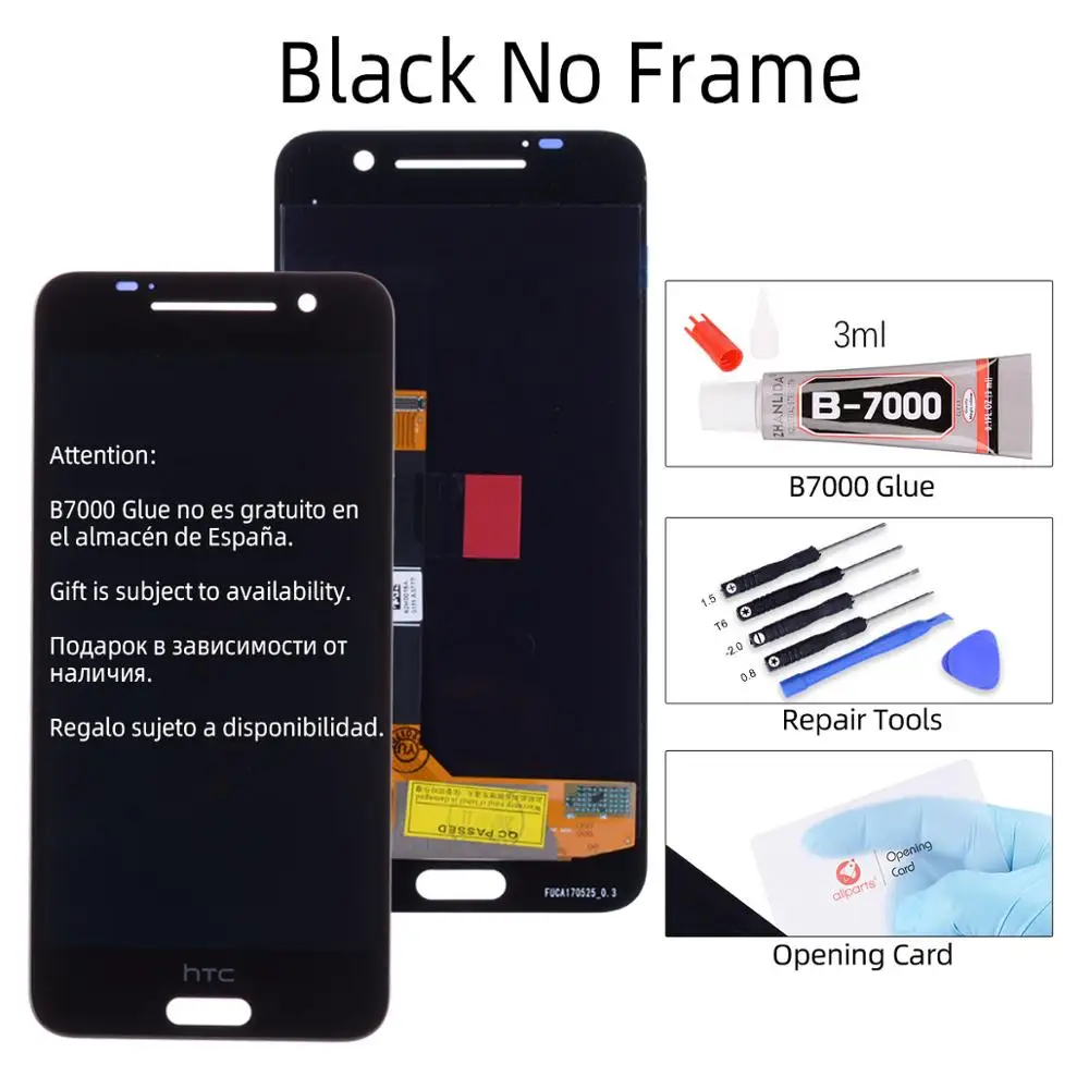 Дисплей для HTC One A9 LCD в сборе с тачскрином 5.0" Черно-белый - Цвет: No Frame Black