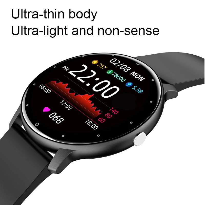 2021 New Ultrathin Smart Watch Men 1.3inch Full Touch Sport Fitness Watch IP67 Waterproof Bluetooth Answer call Smartwatch women