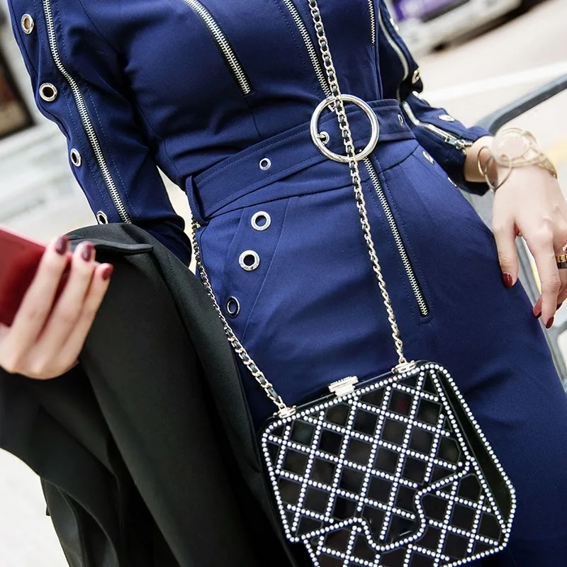 

Autumn New Women High Waist Sashes Slim Fit Jumpsuit Zipper Long Sleeve Wide Leg Pants Boot Cut Rompers Female Jumpsuits XL