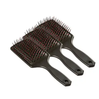

Balloon massage comb Professional Black Paddle Cushion Hair Brush Massage Hair Plastic Less Hairbrush Comb Comb Brush J8U0