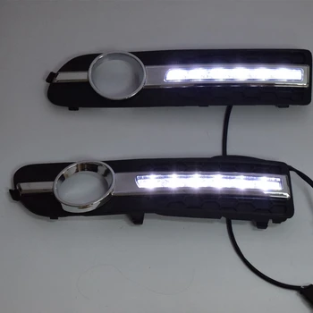 

LED DRL Daytime Running Light Fog Lamp 12V Car Running Lights for Volvo S80 2009 - 2013(White)