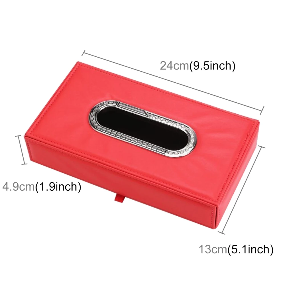 

kaneed Universal Car Facial Tissue Box Case Holder Metal Frame Tissue Box Fashion and Simple Paper Napkin Bag
