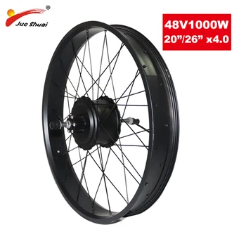 

Powerful 48V 1000W Hub Motor Rear Electric Wheel Motor Fat Tire 20" 26" 4.0 Brushless Gear Hub Motor for ebike conversion Kit