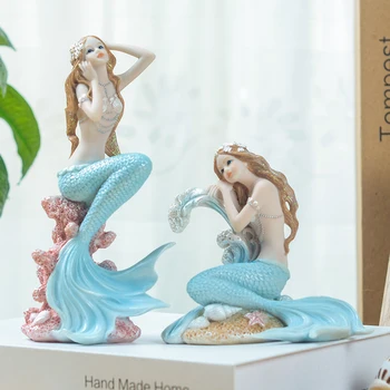 

MERMAID AQUARIUM MERMAID PRINCESS NORDIC HOME DECORATION ACCESSORIES FAIRY GARDEN MINIATURES MINIATURE FIGURINES BLUE SEA FAIRY