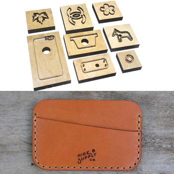 

2pcs/set Japan Steel Blade mould wooden die Cutter DIY leather card holder bag hand punch tool knife mould Leathercraft Tool set