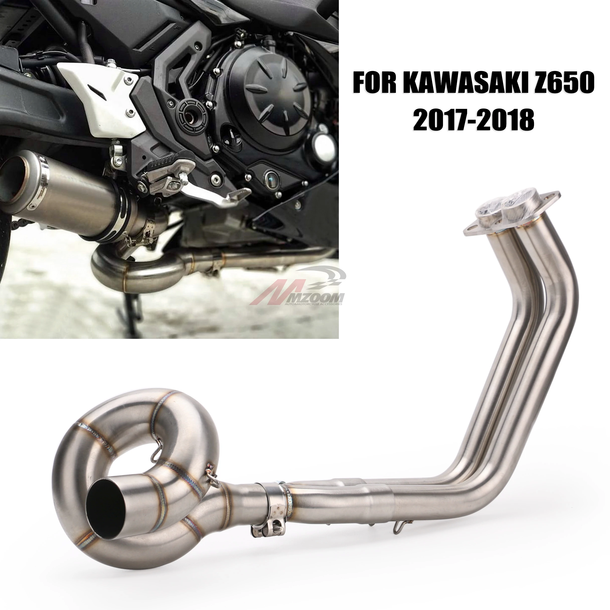 Motorcycle Exhaust Full System Pipe Muffler Header Pipe Stainless Steel ...
