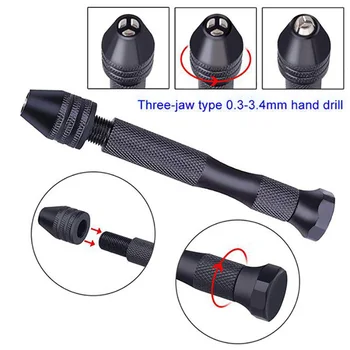 

50Pcs Pin Vice +Hand Drill +Drill Bits 0.5-3mm For Carving Woodworking DIY