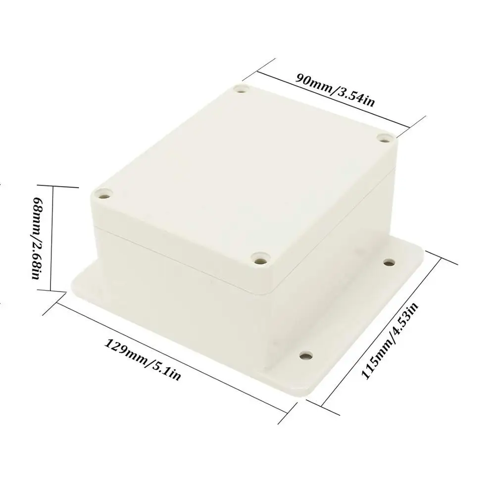 Fielect 9.06 x 5.91 x 3.43 Junction Box ABS Plastic Dustproof Waterproof IP67 Universal Electrical Project Enclosure with Transparent Clear Cover and Fixed Ear 