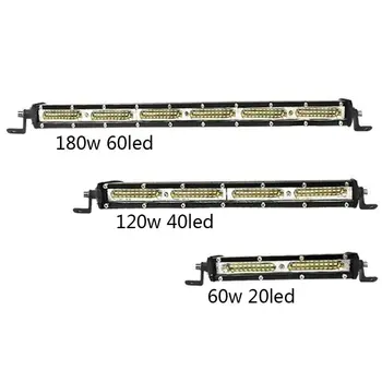 

7 13 19Inch 60W 120W 180W LED Work Light Bar Offroad LED Light Bar For Tractor Boat Trucks E7CA