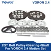 POWGE VORON 2.4 Set GT2 LL-2GT RF Open Timing Belt 2GT 16T 80T 20T Tooth Pulley 188-2GT Shaft Bearing 625 F695 2RS Motion Parts ► Photo 1/6