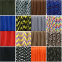 30/50/100FT 550lb парашютный шнур с 7 ключевого веревка 4 мм диаметр Кемпинг Пеший Туризм на открытом воздухе дома камуфляжной расцветки