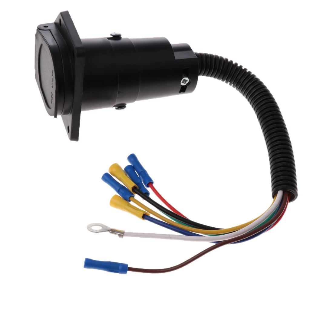 Heavy Duty 7 Way Trailer  Socket Adapter Connector  for RV Towbar Towing