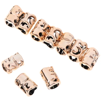 

10Pcs/Lot Plastic Golden Adjustable Cuffs Clips For Hair Accessories Micro Hair Coil Dread Braids Tube Rings Dreadlock Beads