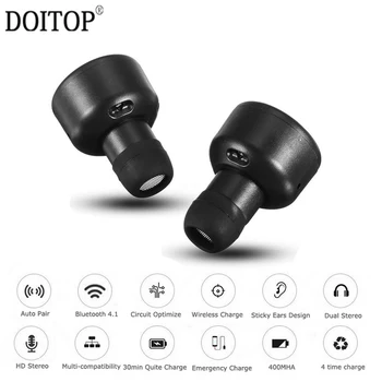 

Sport Bluetooth Stereo Headset HIFI Sound Wireless Bluetooth Double Sound Channel In-Ear Earbud Bluetooth 4.1 With Mic B4 el