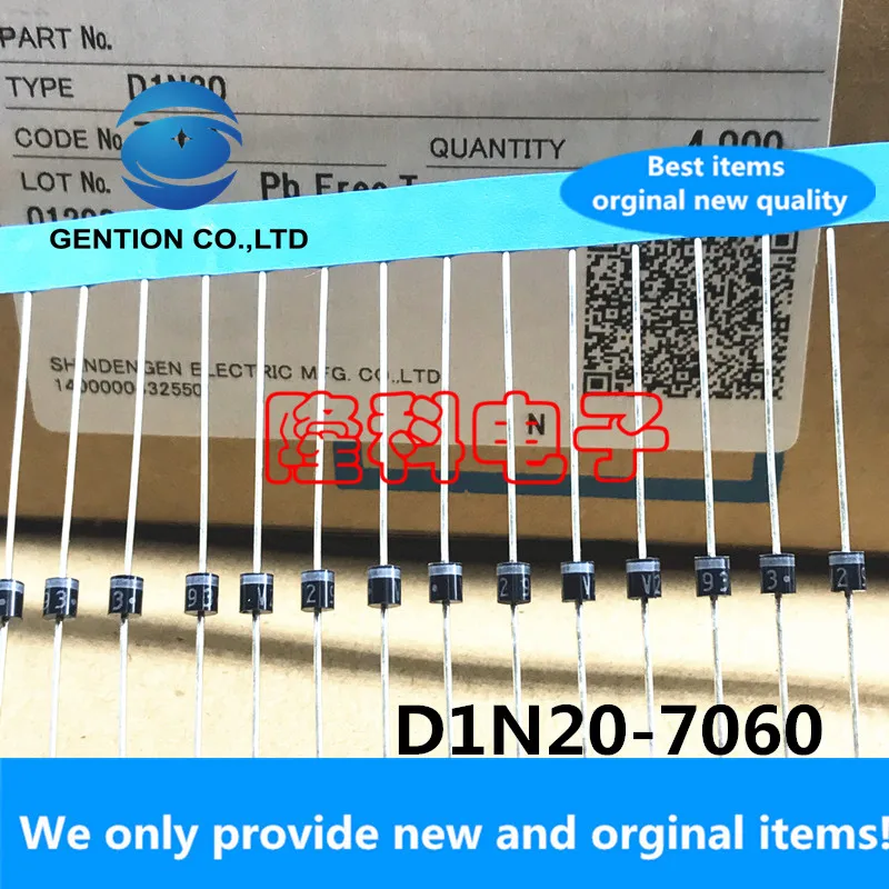 

30 шт. 100% Новые оригинальные импортные D1N20-7060 D1N20-5060 Японский новый электрический элемент диод 1A 200V небольшого объема D1N20