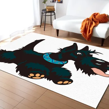

Animal Black Dog Collar Carpet Bedroom Room Bedside Blanket Rug for Living Room Cloakroom Carpet Bedroom Decor