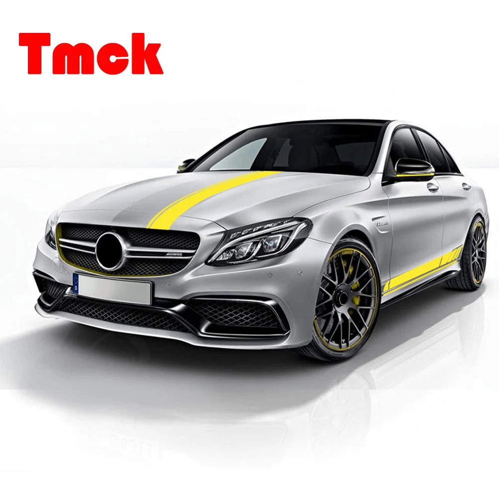 Для Mercedes Benz C Class W205 E W213 C63 AMG 2016 2019 Автомобильная длинная полоса декоративная