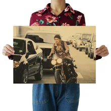 [G106] Angelina Jolie B-Ностальгический ретро плакат из крафт-бумаги Крытый кафе декоративная живопись