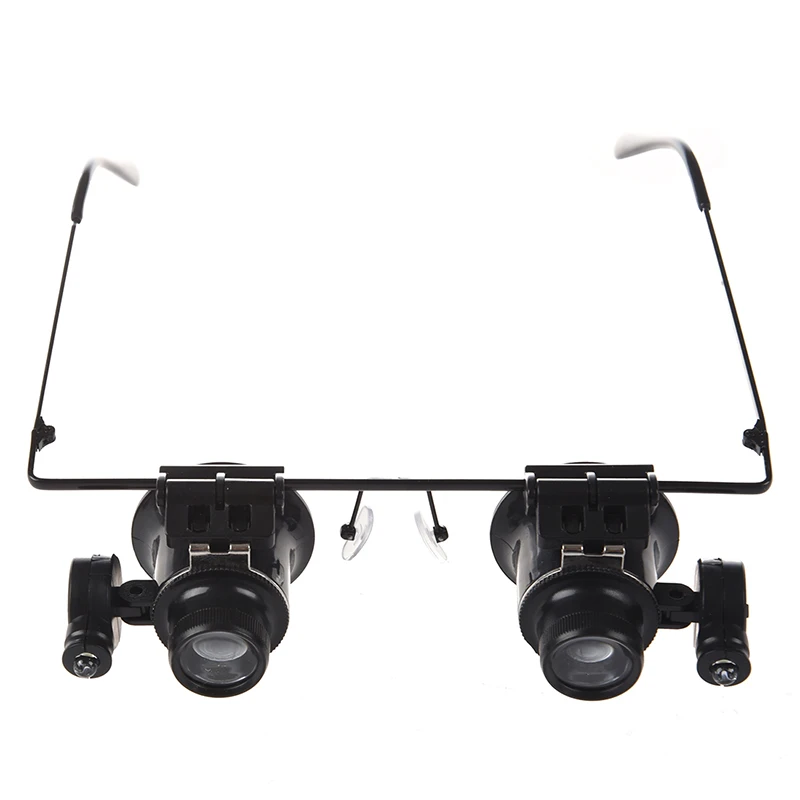 WSFS Hot Watch Repair Magnifier Loupe 20X Glasses With LED Light