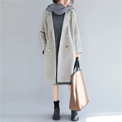 

Large Size Trench Coat For Women Loose Women Windbreaker Double Breasted Overcoat Woman Clothes 2019 Windbreakers Cardigan