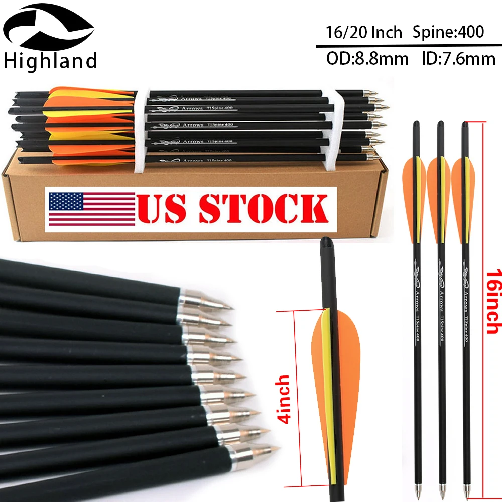 

16/20 Inch High Quality Archery Arrows Carbon Arrow 400 For Crossbow Bow and Arrow Sport