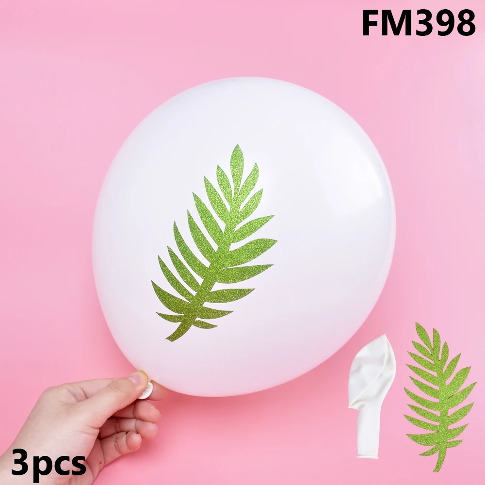 FM398 3 шт. 12 дюймов Фламинго вечерние латексные шары летние пляжные вечерние на день рождения тропические листья украшения Ананас баллон - Цвет: FM398