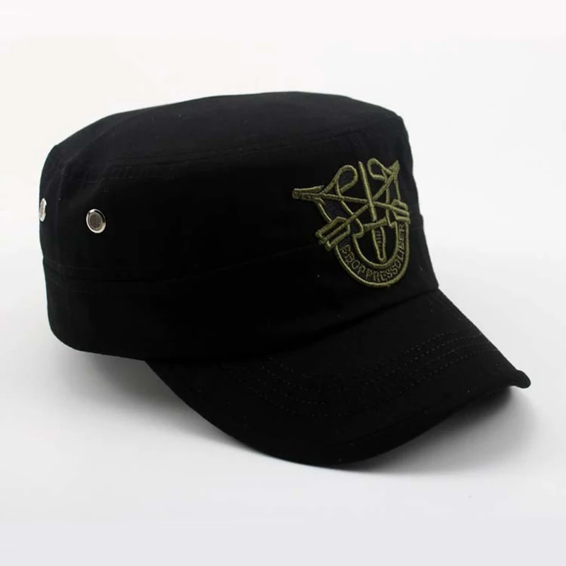 T-MAC New Arrival Military hats with Embroidered Adjusted baseball cap Flat top Hat for men and women Militaire gorra