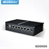 Qotom 6 LAN Mini processeur i3-7100U/ i5-7200U/ i7-7500U AES-NI Pfsense routeur pare-feu sans ventilateur Mini ordinateur de bureau X86 ► Photo 1/6