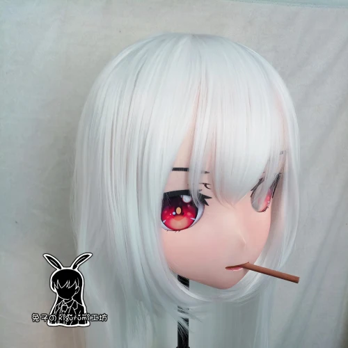Кролик 66) Полная Голова кроссдресс Девушка BJD кукольная маска незабываемая ночь COS мультфильм аниме реалистичные силиконовые Fujiwara no Mokou Co