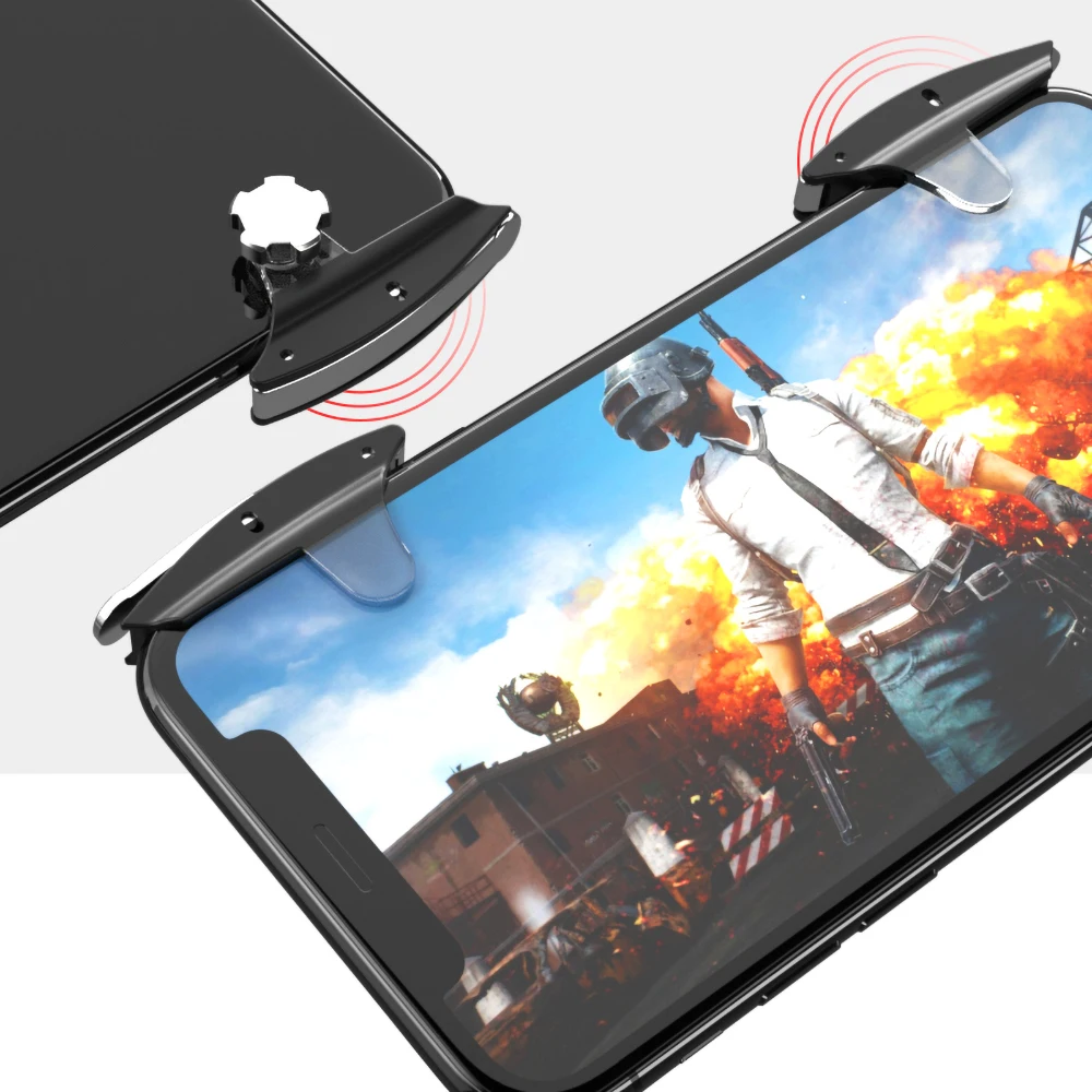 Kebidu геймпад джойстик для PUBG джойстик триггер огонь Кнопка Aim L1 R1 ключ L1R1 шутер контроллер для PUBG мобильный телефон игровой коврик