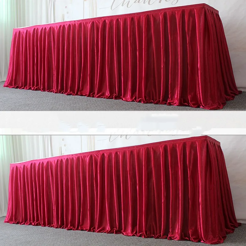 Table Cover,Skirt Ice silk for Wedding Stage