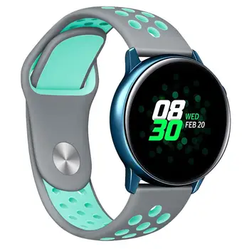 

Hero and Soft Sprt 20mm Silicone Strap for Samsung Galaxy Watch Active 2 2 40 / 44mm Bracelet with Smart Wristbands