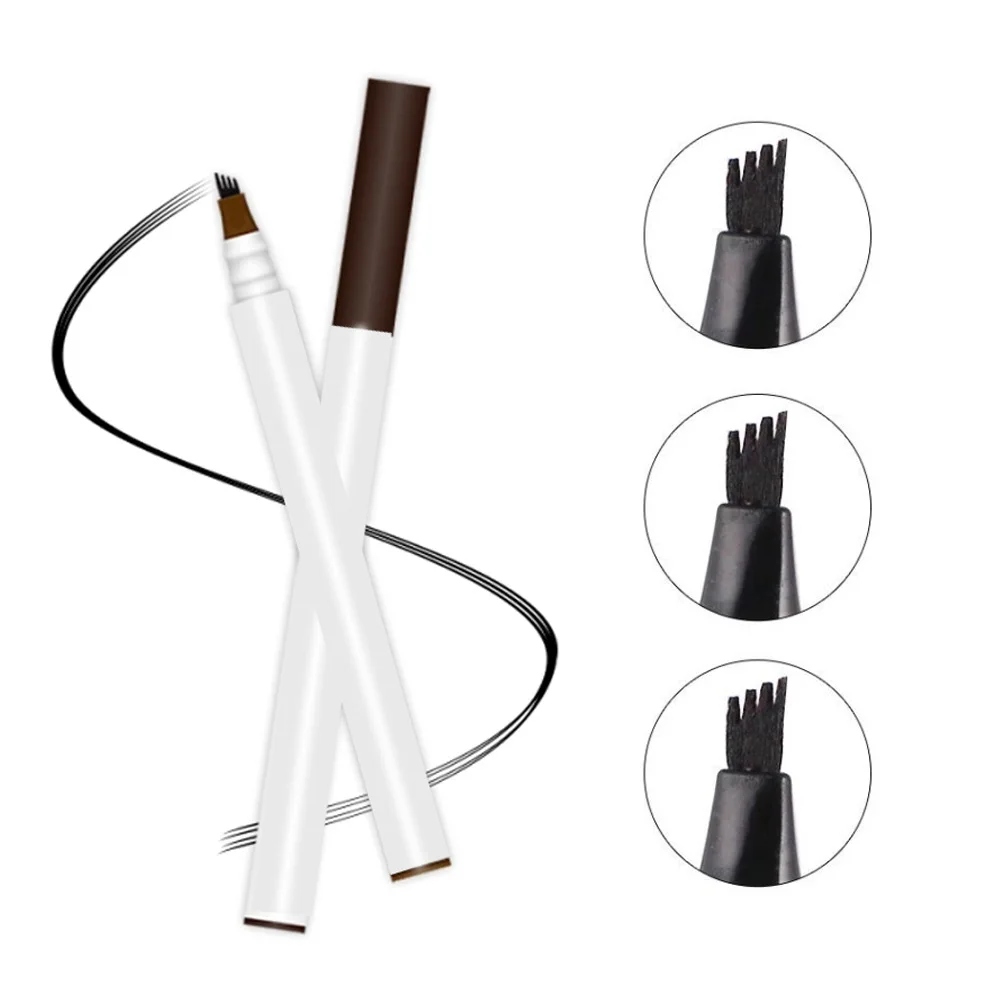 custom professional four-headed eyebrow pencil private label thin waterproof matte eyebrow pencils customize logo low moq
