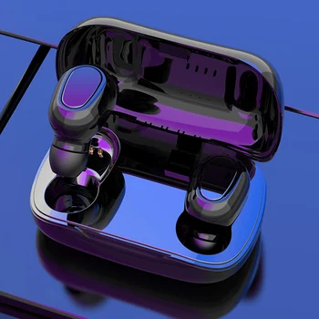 

Wireless Bluetooth 5.0 Headphones L21 Stereo Sports Earbuds Noise Cancelling TWS In-ear Earphones with Charging Case For iphone