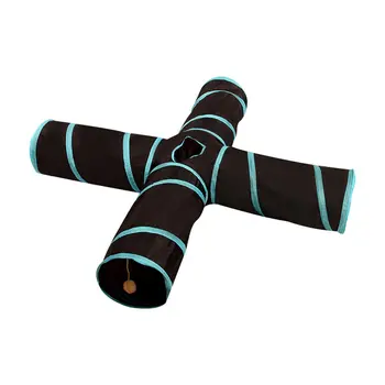 

Collapsible Cat Tunnel Tube Kitty Tunnel Bored Cat Pet Toys Peek Hole Toy Ball Cat Puppy Kitty Kitten Rabbit