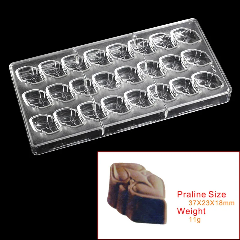 DIY 하트 모양 폴리 카보네이트 초콜릿 몰드, 케이크 장 제과 도구, Bakeware 베이킹 과자 캔디 몰드