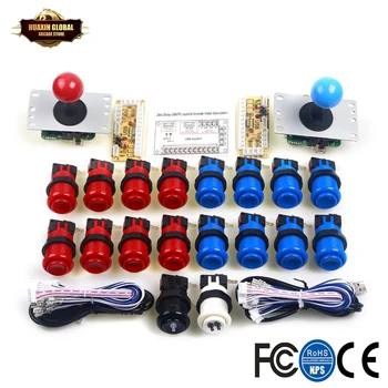 

Classic Arcade DIY Parts 4/8 Way Joystick + Happ Type Standard Push Button With Micro Switch For Raspberry Pi,KOF Fighting Stick