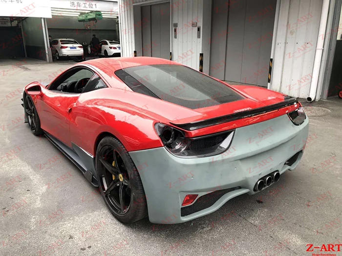 Z-ART для Ferrari 458 широкий обвес тюнинг обвес передний бампер переднее крыло задний бампер боковые юбки двигатель капот