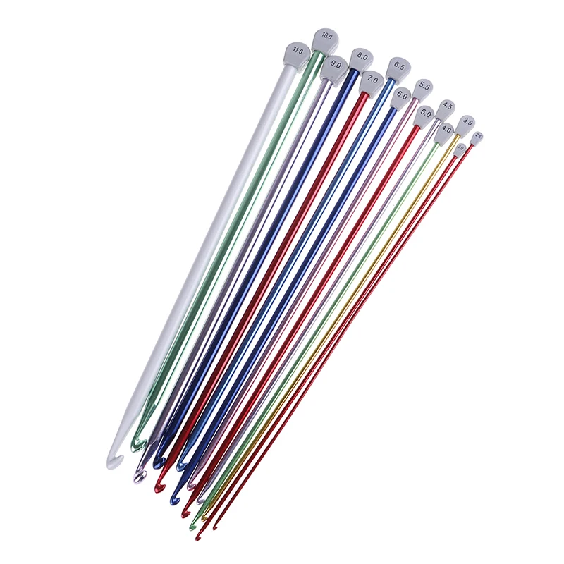 2.5 Mm To 5.5 Tunisian Afghan Crochet Hooks Multicolor Aluminum Knitting Needles Hook Multicolour | Дом и сад